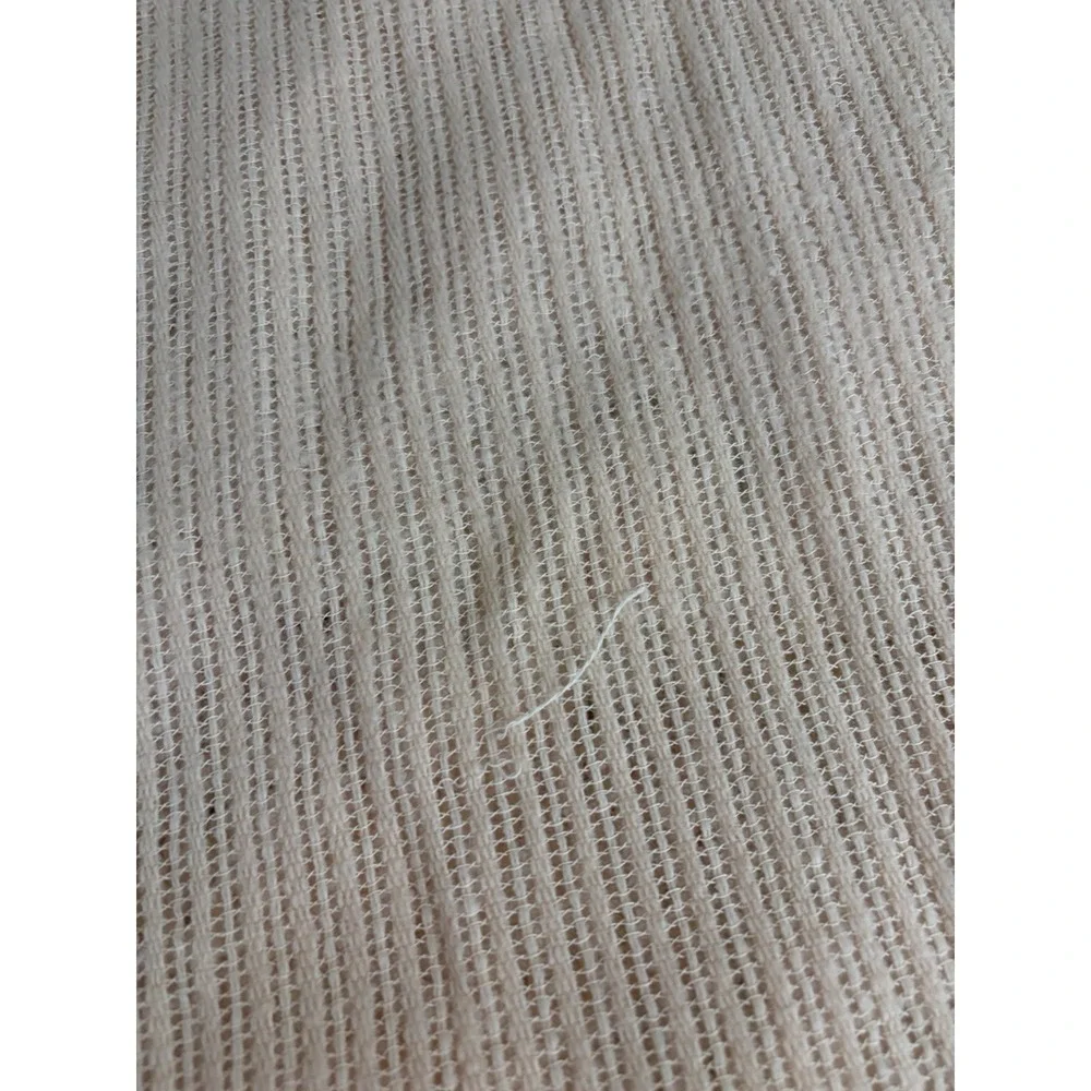 Vintage Weave Thermal Blanket Light Pink Satin Bound Edge Acrylic 74